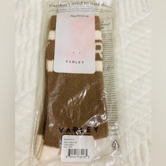 🔴 Varley Spencer Sock Brown and Soft Cream Socks! 🔥 - Picture 2 of 6